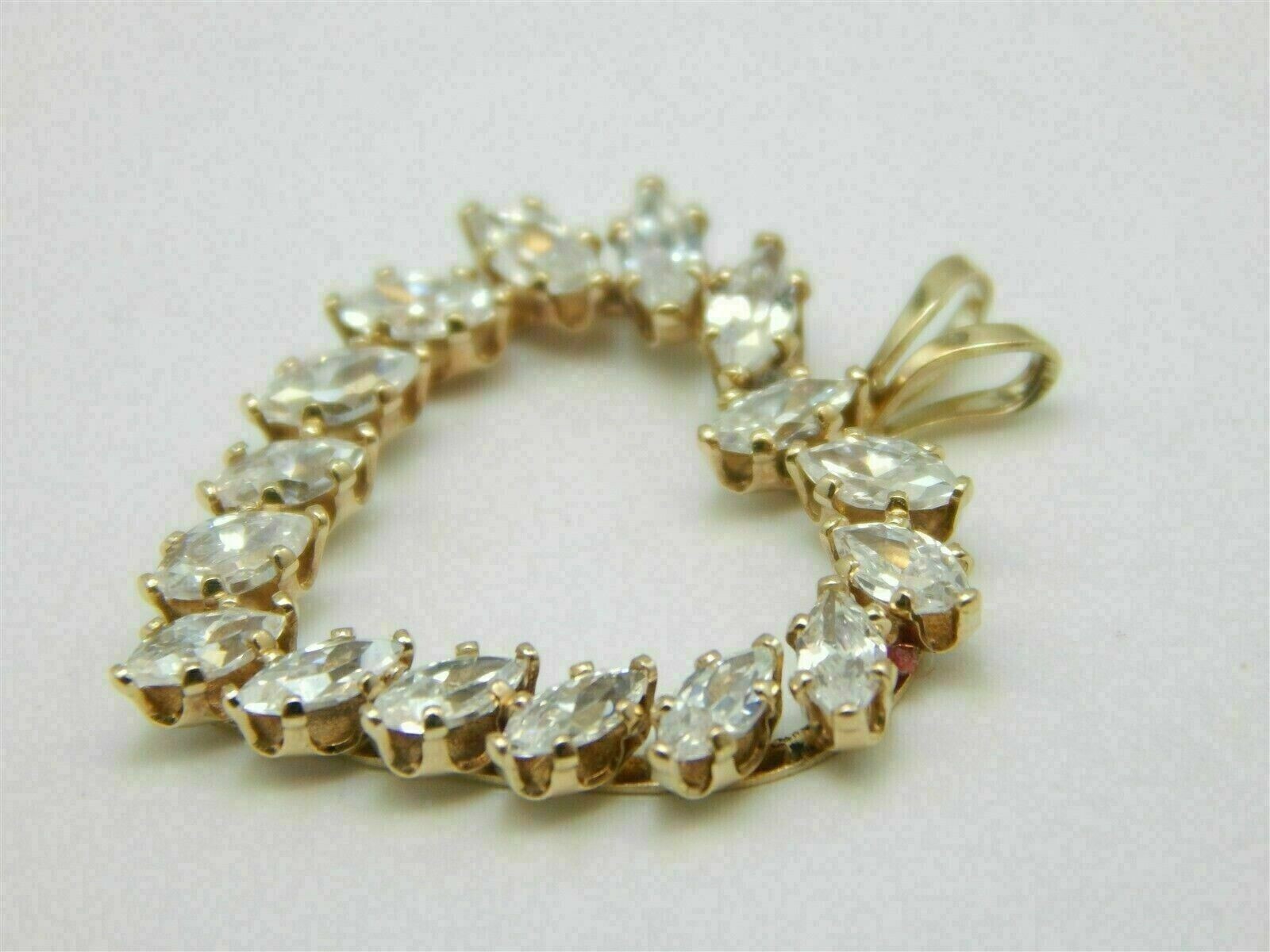 2.00 Ct Marquise Cut Diamond Pendant With Free Chain 14K Yellow Gold Finish
