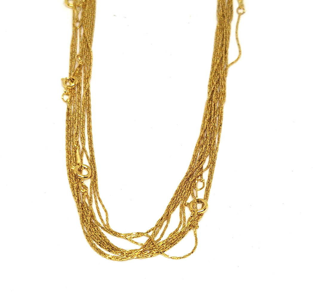 Fashion Jewelry Gold & Silver Plated Dainty Lightweight Necklaces (10 of each)