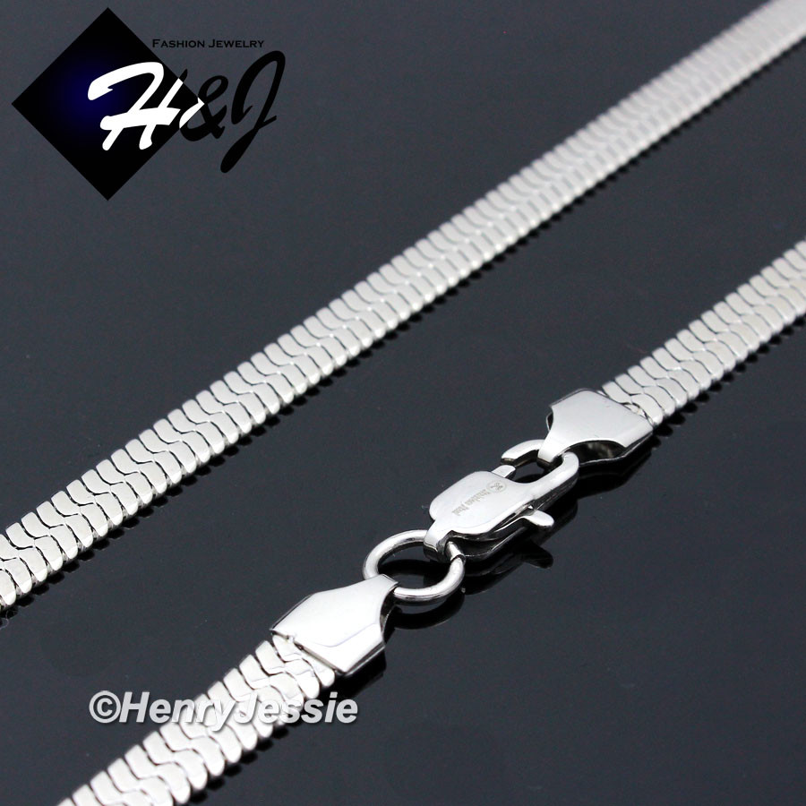20″MEN’s Stainless Steel 6mm Silver Herringbone Chain Necklace*N159