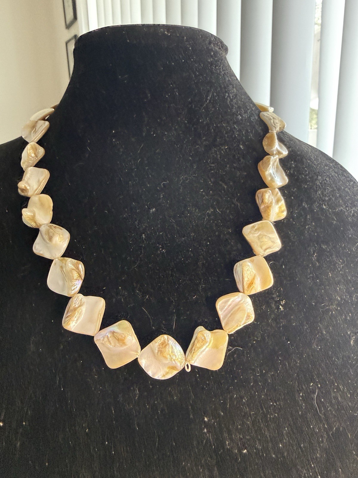 Beach Boho Multistrand Cord Necklace Shell Beaded Teardrop Charm Pendant