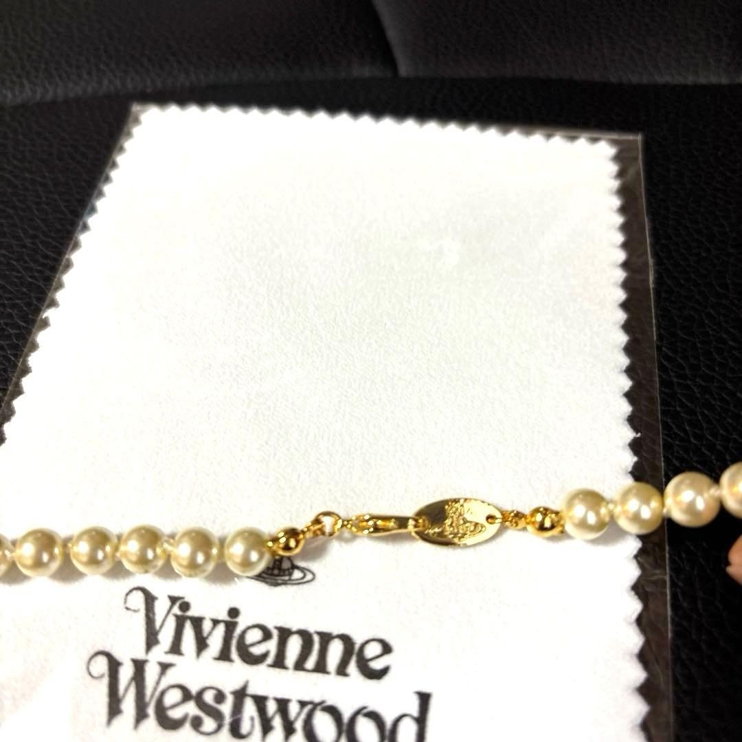 Vivienne Westwood Necklace Pearl Choker Gold IN BOX w/drawstring