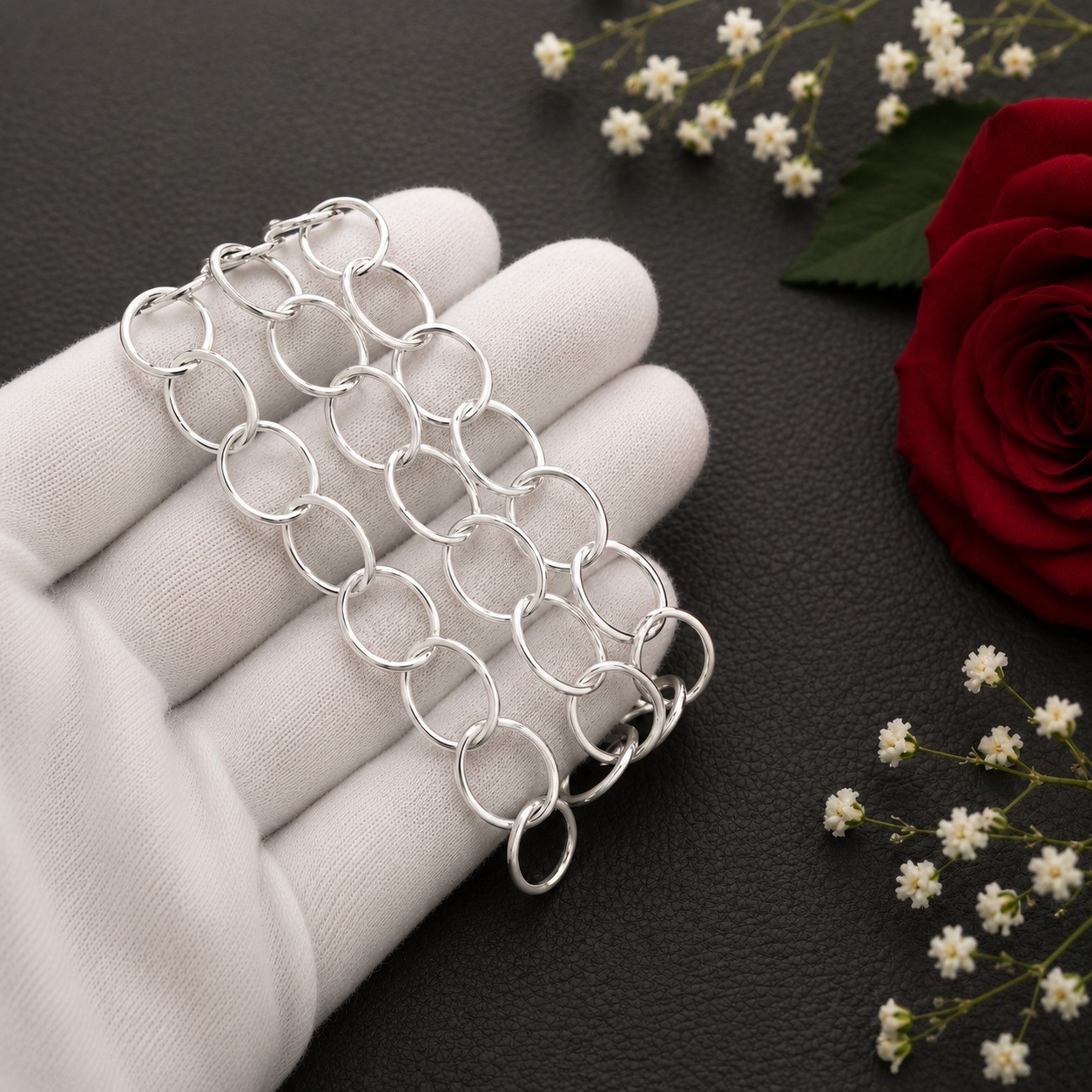 925 Sterling Silver Oval Chain Link Necklace Bracelet Chain Jewelry Making DIY