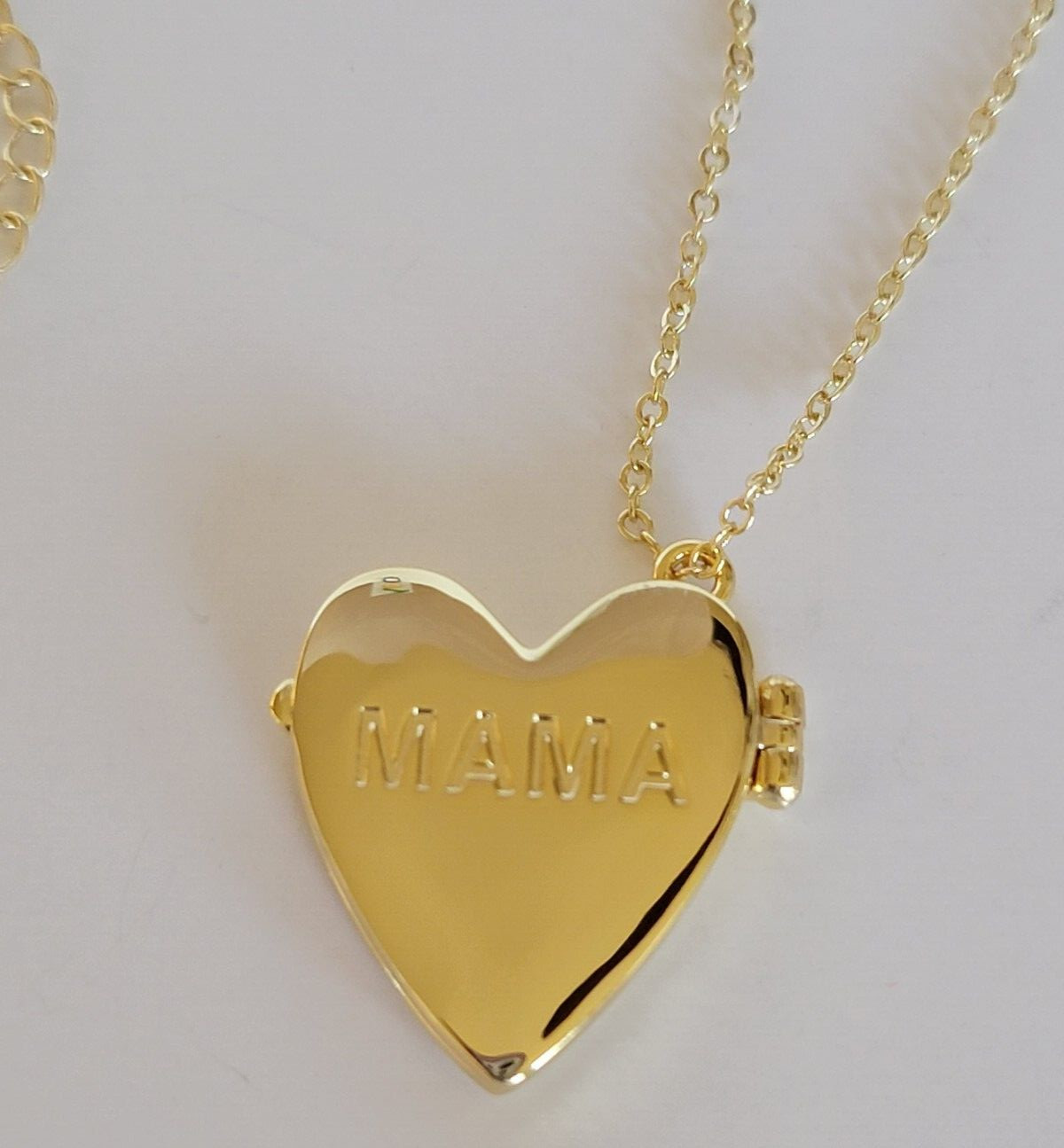 Adornia Engraved MAMA Heart Locket 14K gold Plated Adjustable 16″-18″ MSRP $136