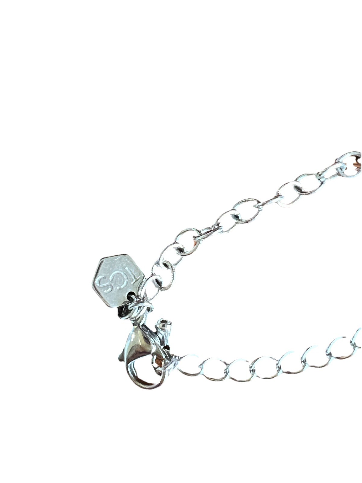 New Touchstone Crystal by Swarovski White colorless Necklace 15-18”