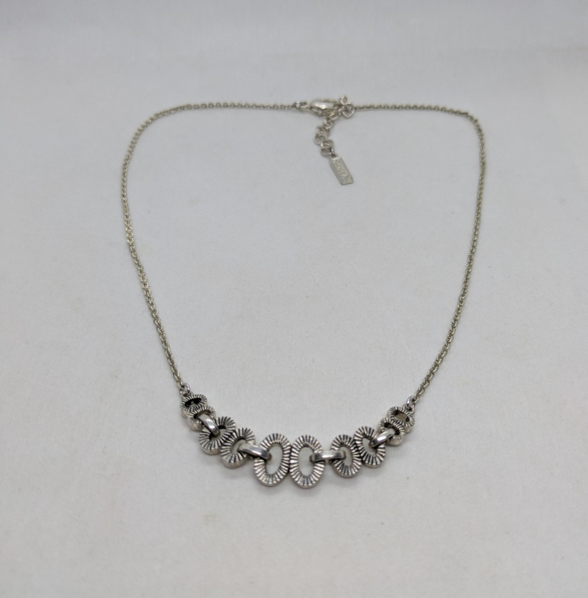 Vintage Napier Silver Tone chain Necklace 46cm