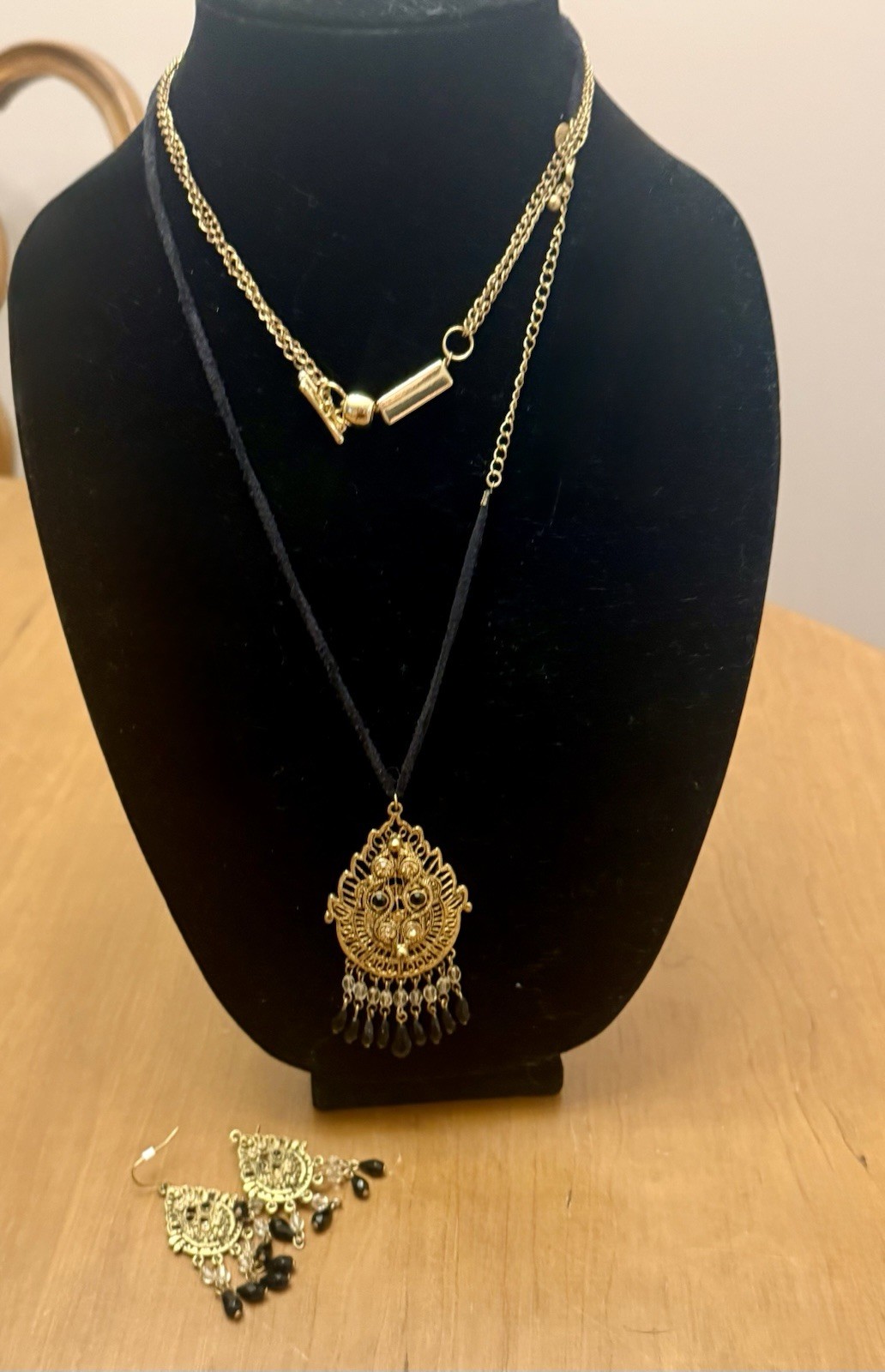 Black & Gold Statement Jewelry Collection –10 Pieces-Boho Geometric Costume Sets