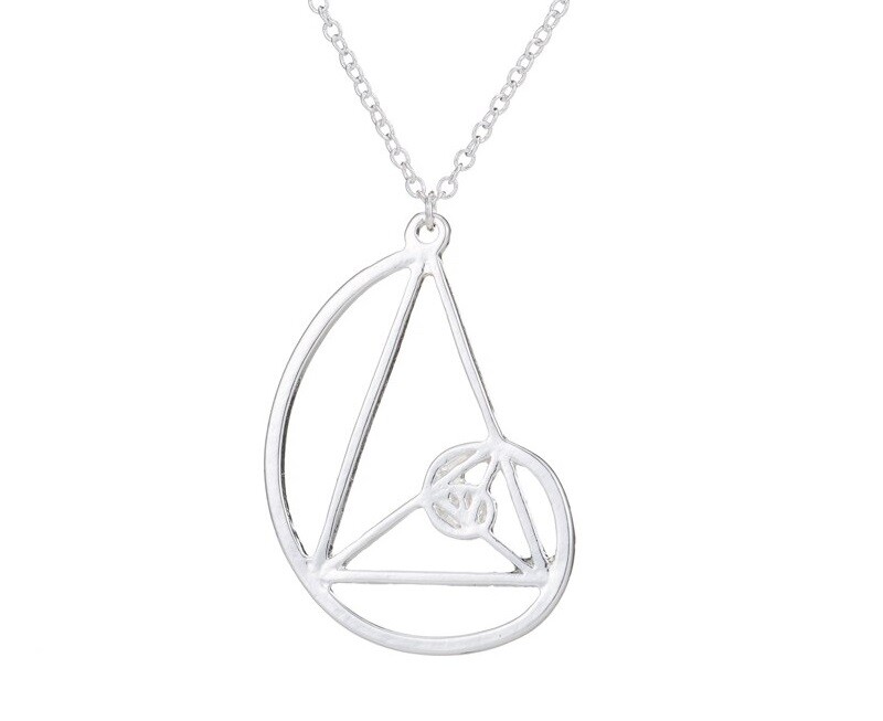 Fibonacci Spiral / Golden Ratio Sacred Geometry Silver or Gold Pendant Necklace