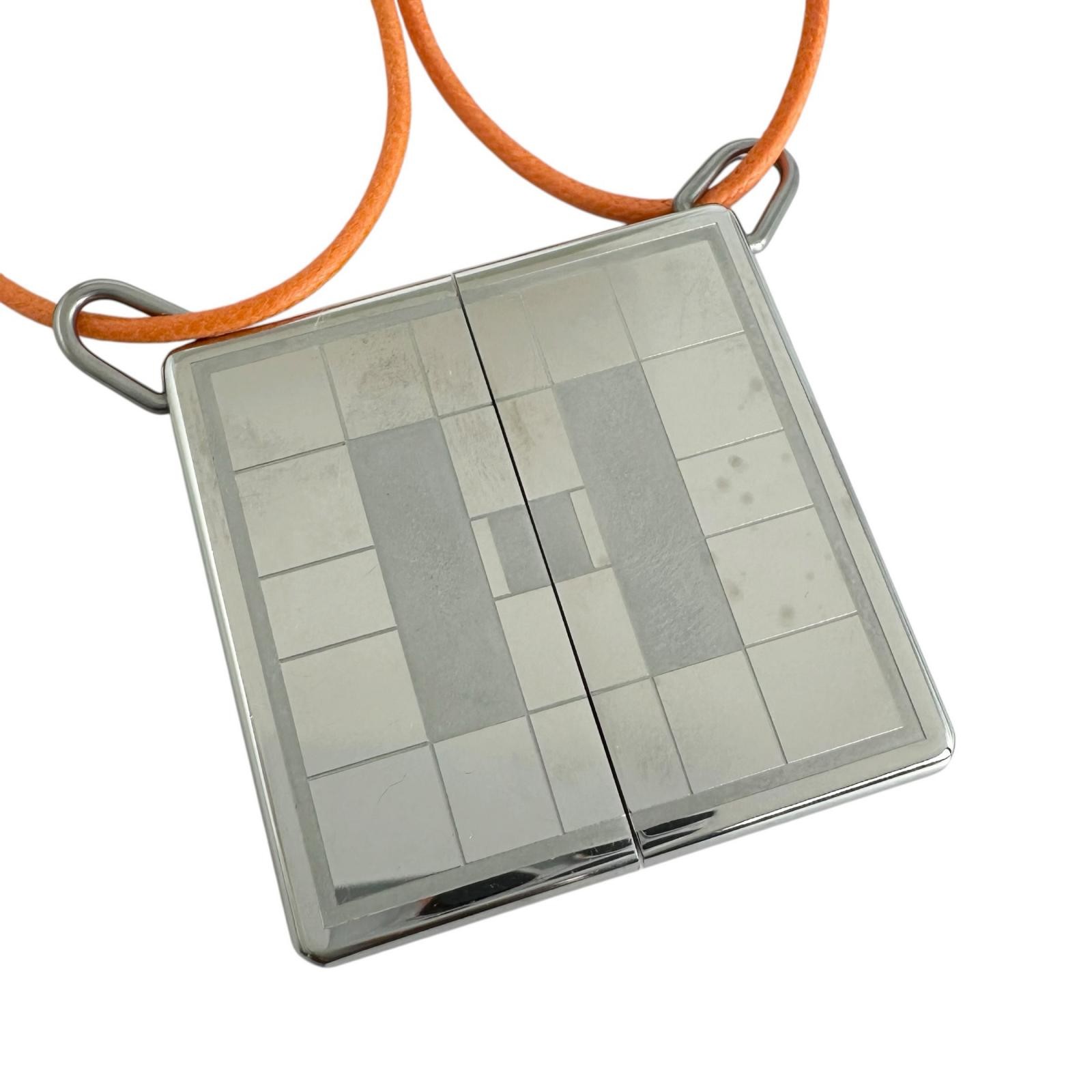 HERMES PendantNecklace symbol Necklace metal/leather unisex