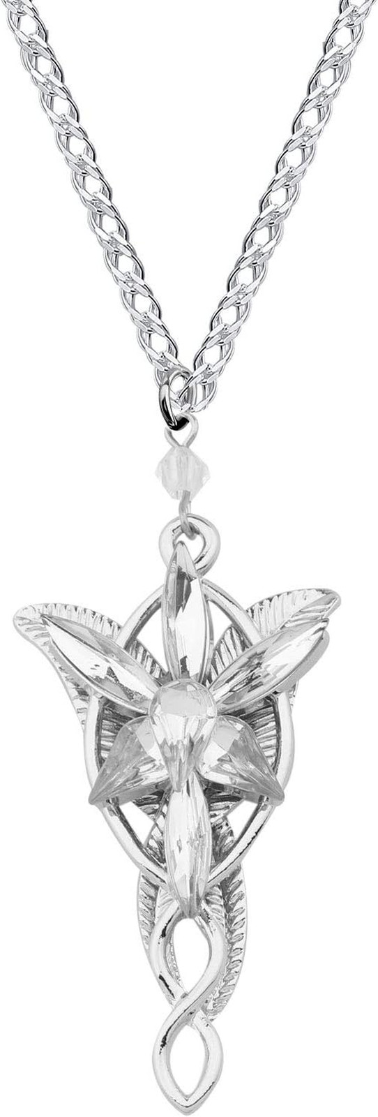 Arwen Evenstar Necklace Elvish Pendant Cosplay Jewelry Gift for Women Girls Men