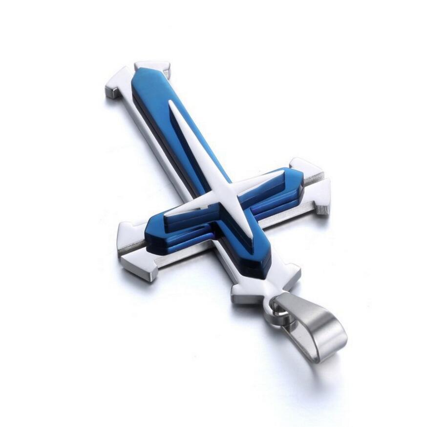 Boys Mens Stainless Steel Vintage Cross Necklace Men Women Pendant Best Gift