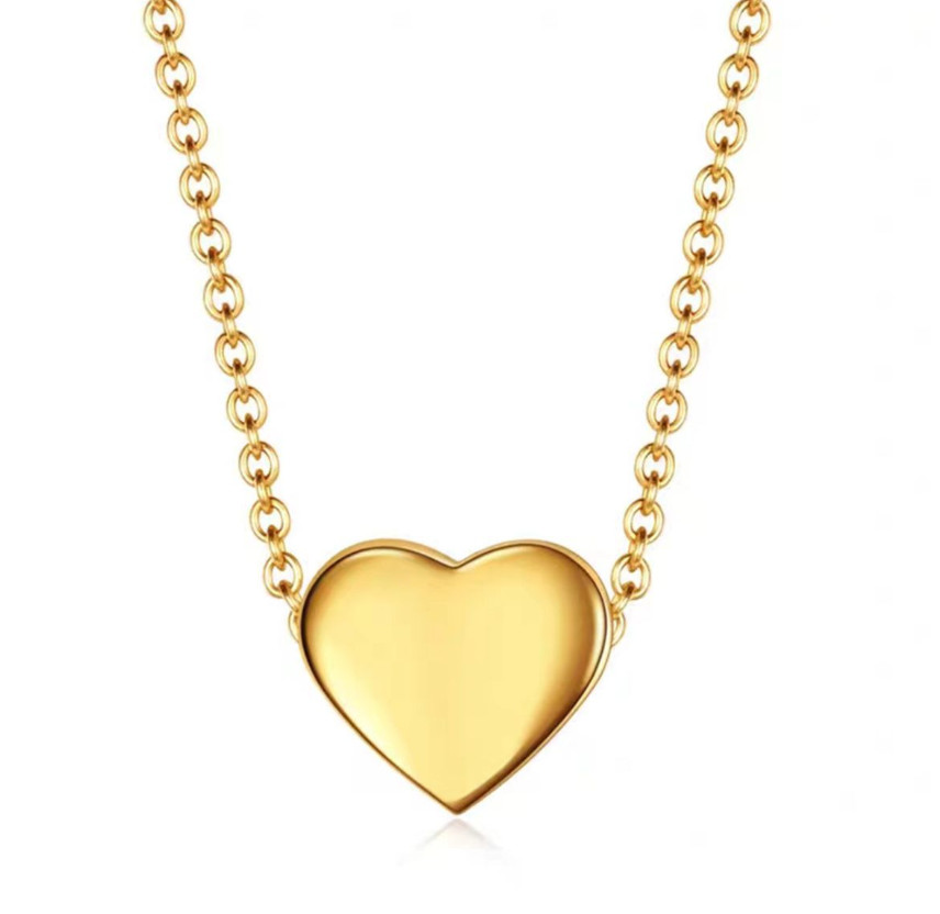 Stainless Steel Silver Gold Heart Charm Pendant Necklace Chain Gift 18-20″ PE44