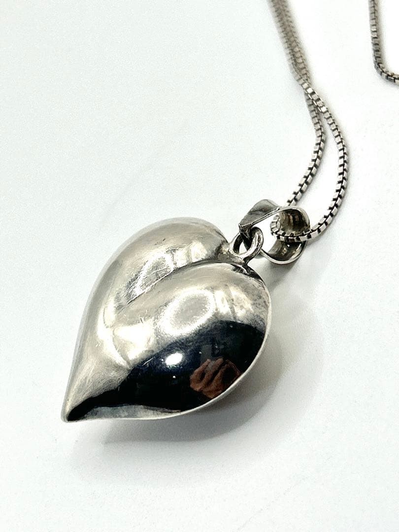 Vintage Heart Necklace Puff Necklace Men Women