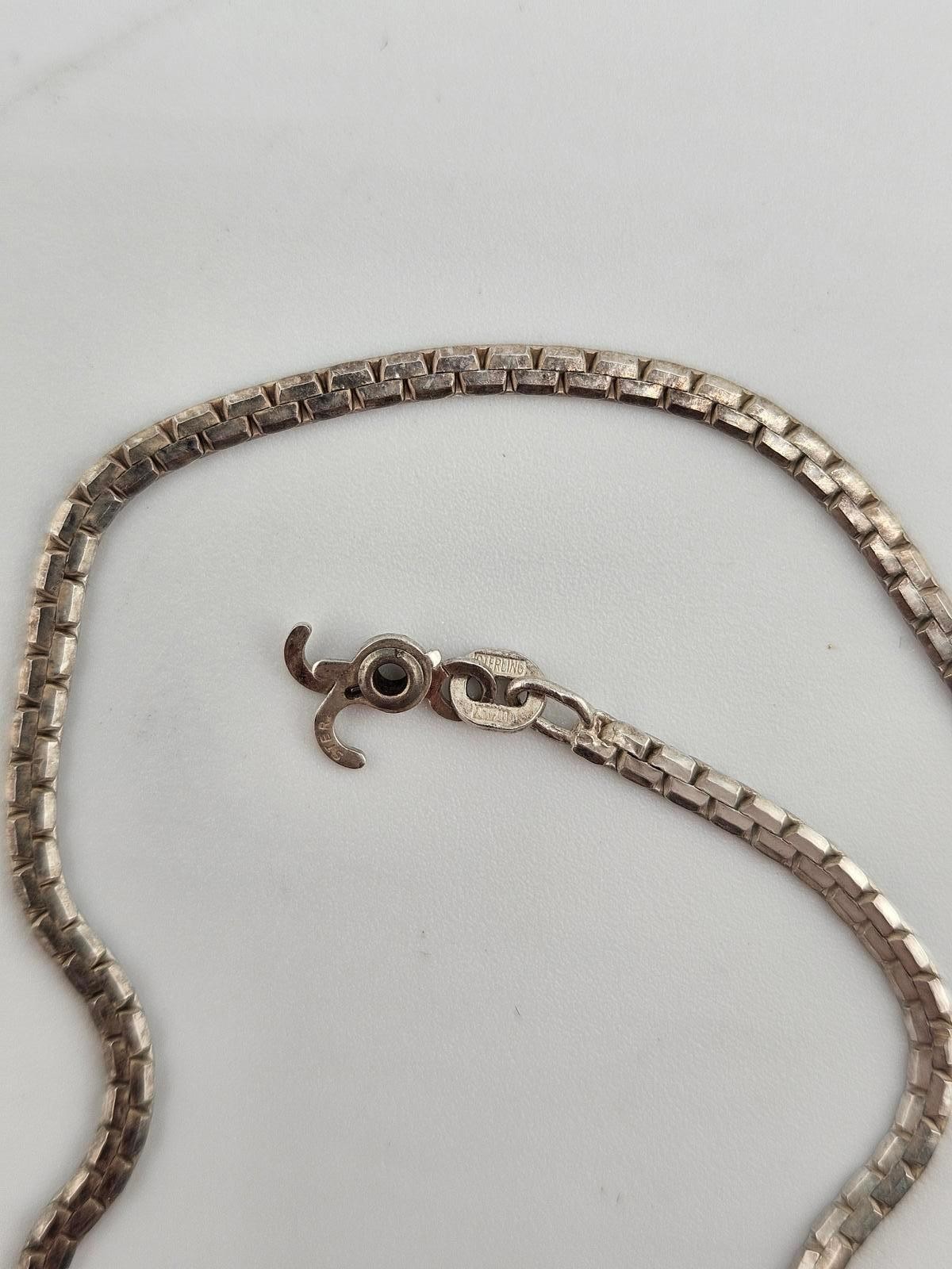 15in Sterling Silver 925 Boston Link Necklace