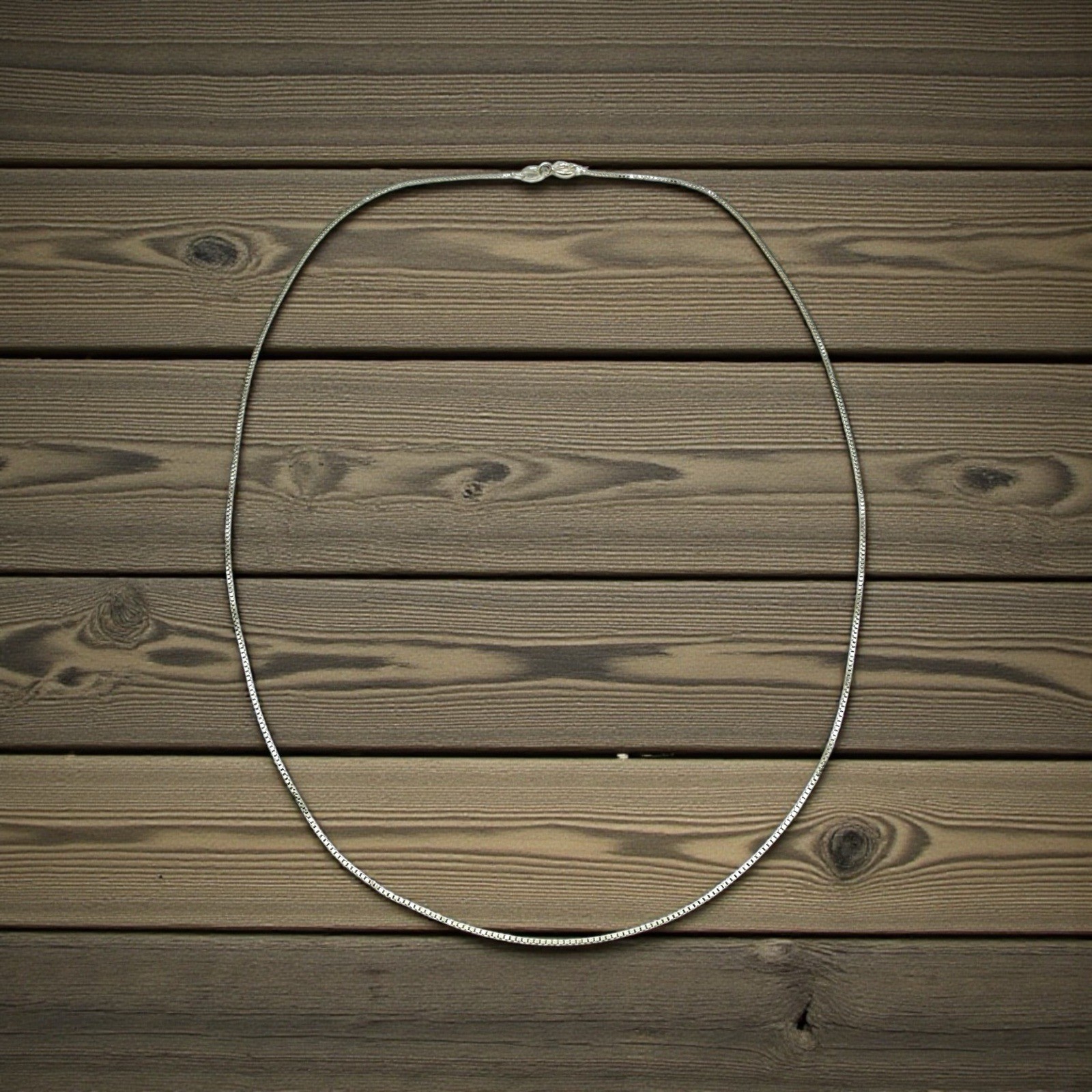 Italian 925 Sterling Silver Venetian Box Chain Necklace – 20”