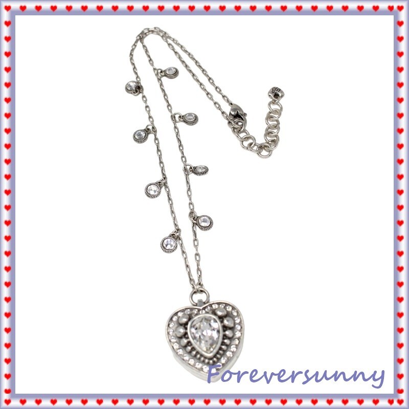 Brighton Shakespeare Crystal Pendant Locket Photo Opens Pendant Necklace