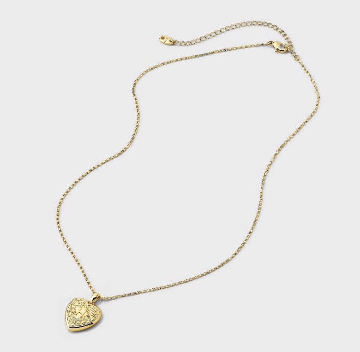 A New Day 14K Gold Dipped Heart Charm Initial Necklace H