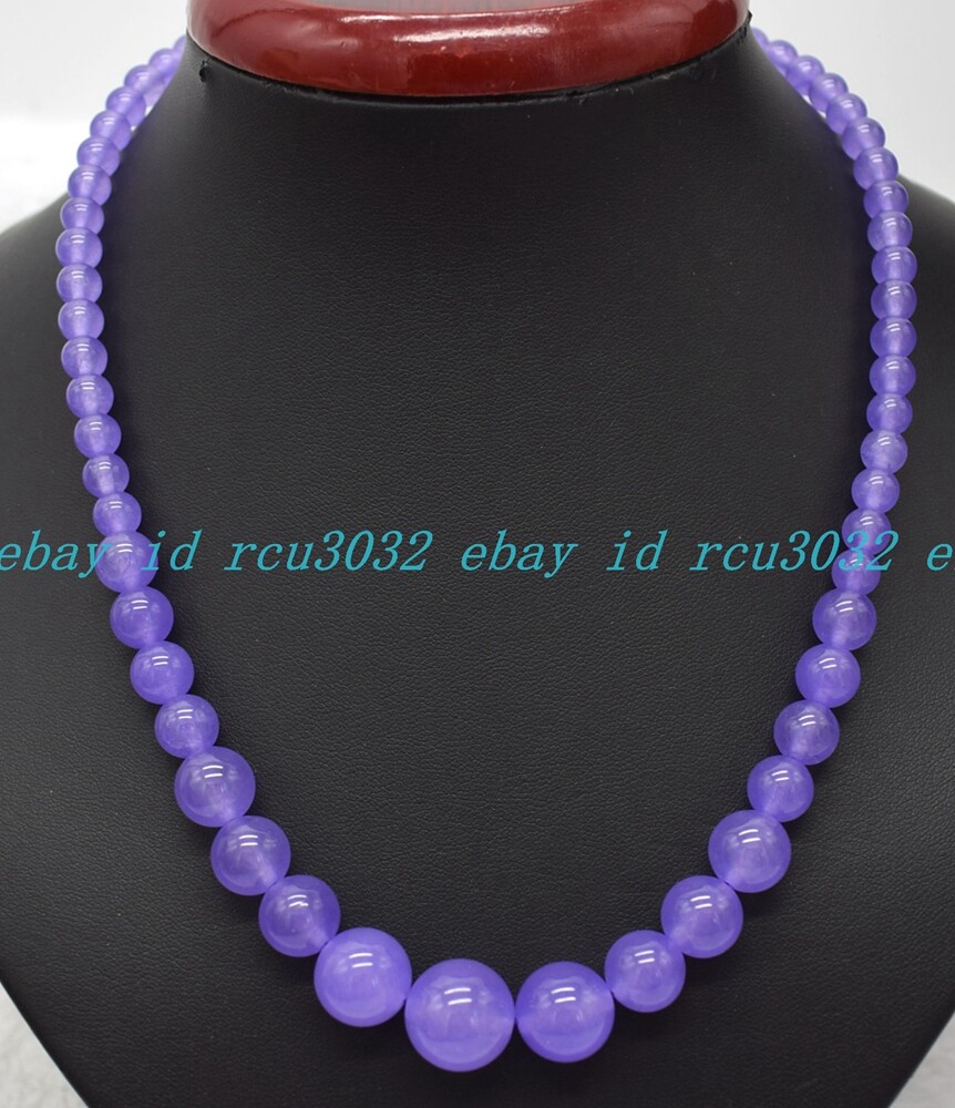 6-14mm Multicolor Natural Gemstone Round Beads Jewelry Necklace 18 Inches