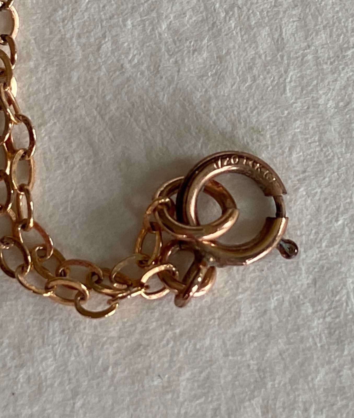 Gold Filled Chain Necklace w/ Trillion Triangle CZ Cubic Zirconia Slide Pendant