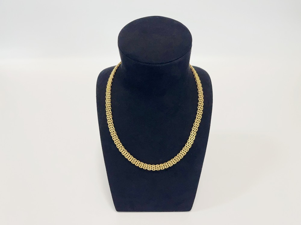 18K Yellow Gold Oyster Link Chain Necklace Bracelet Men’s Women 8mm SZ 18-24inch
