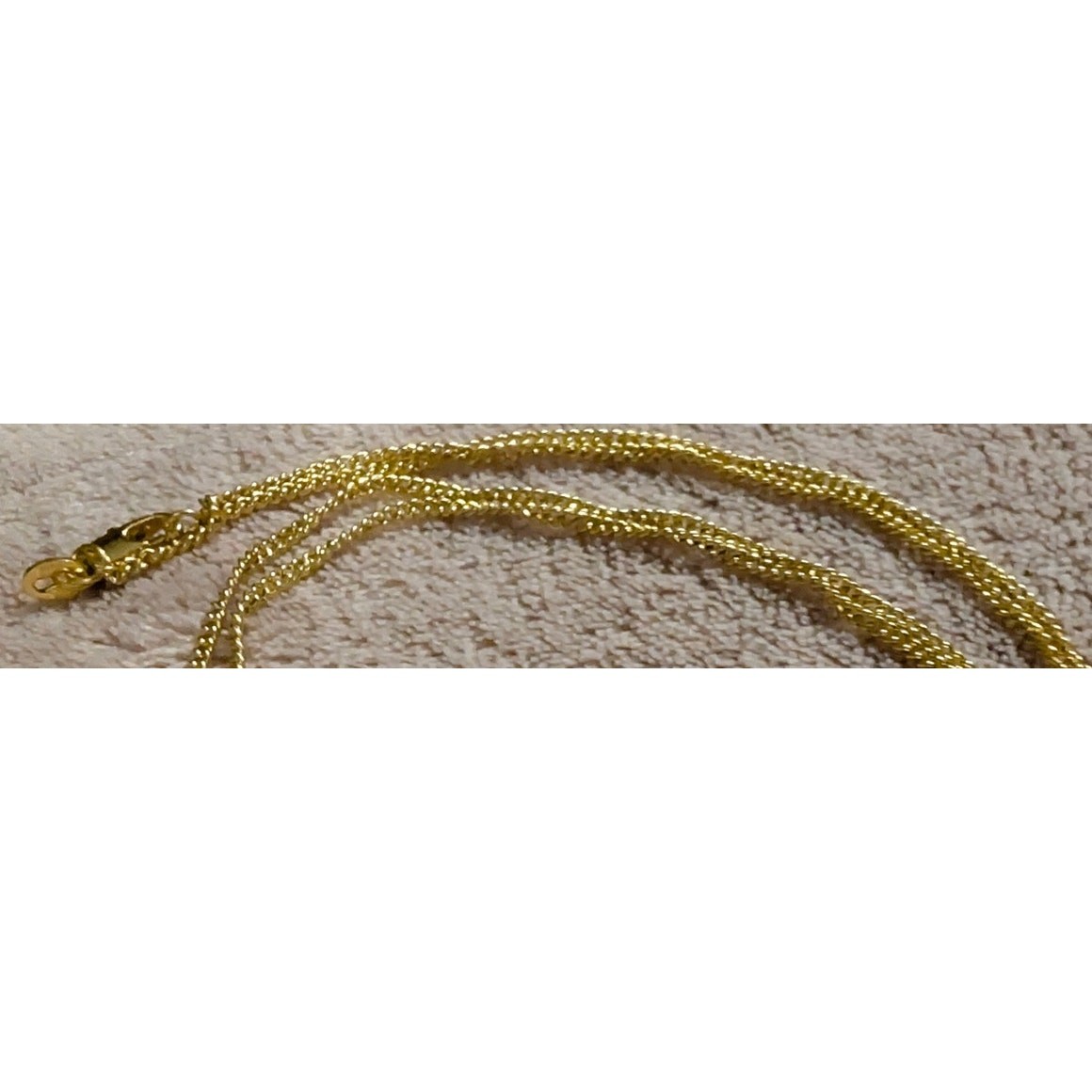 18k 18KGF Gold Filled 30″ Chain Link Necklace New 1/16th” Wide Lobster Clasp