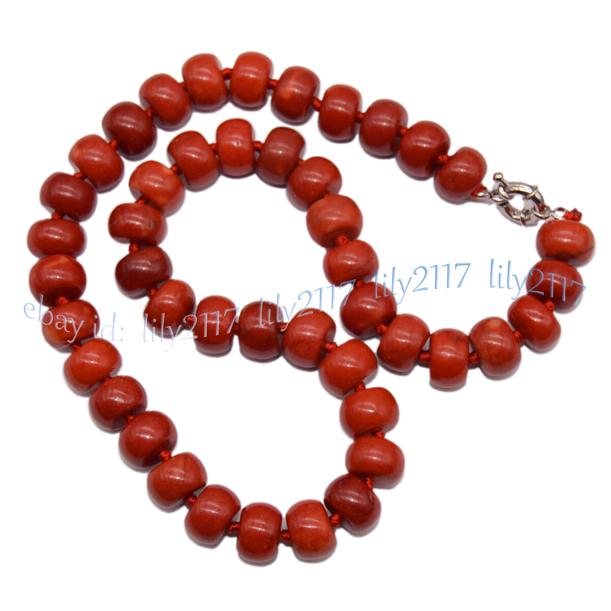 Genuine Natural Red Coral Irregular Rondelle Gemstone Beads Necklace 14-48 inch