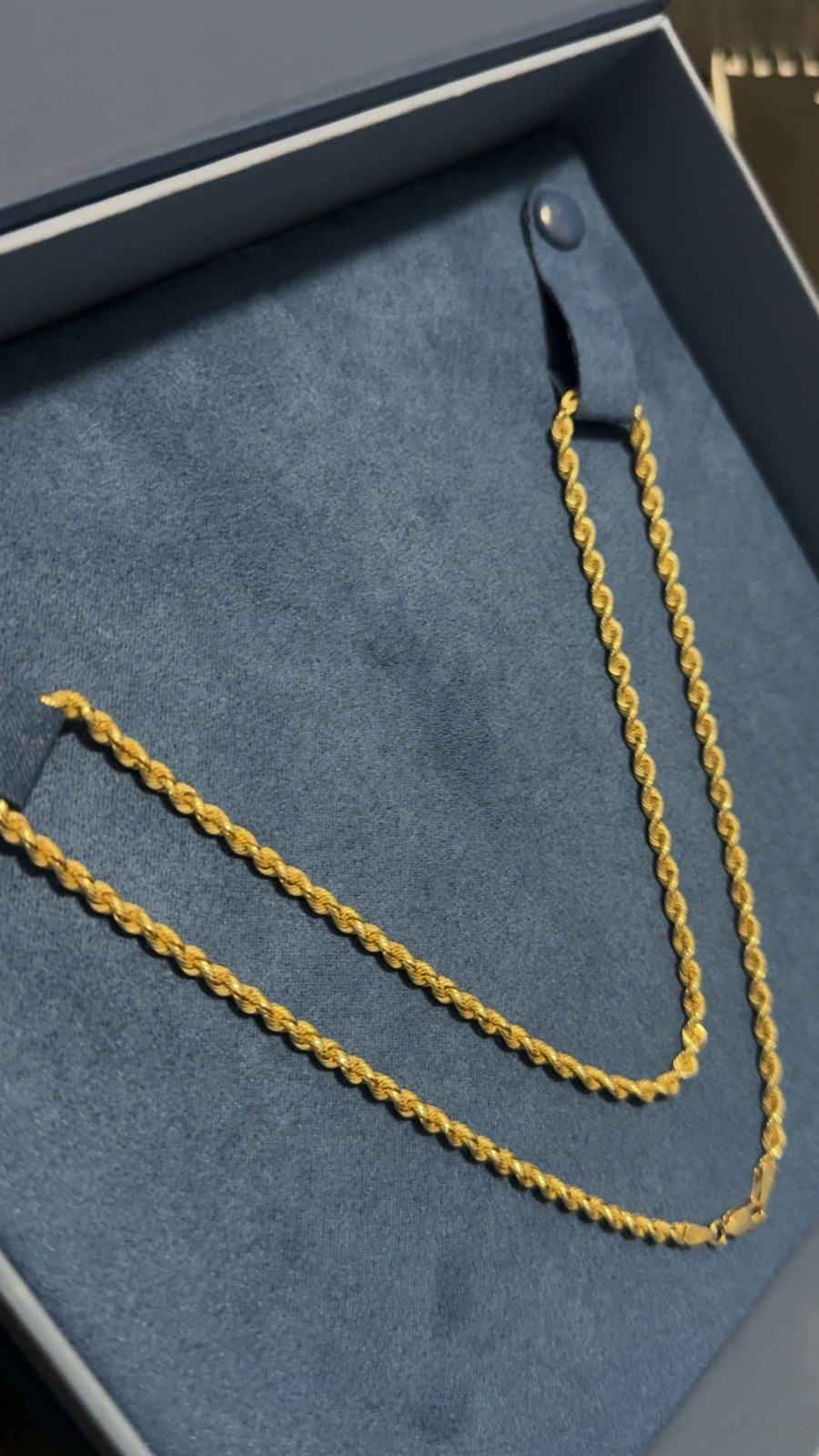 14k Yellow Gold Rope Chain Necklace 22 in Lobster Clasp, No Stone