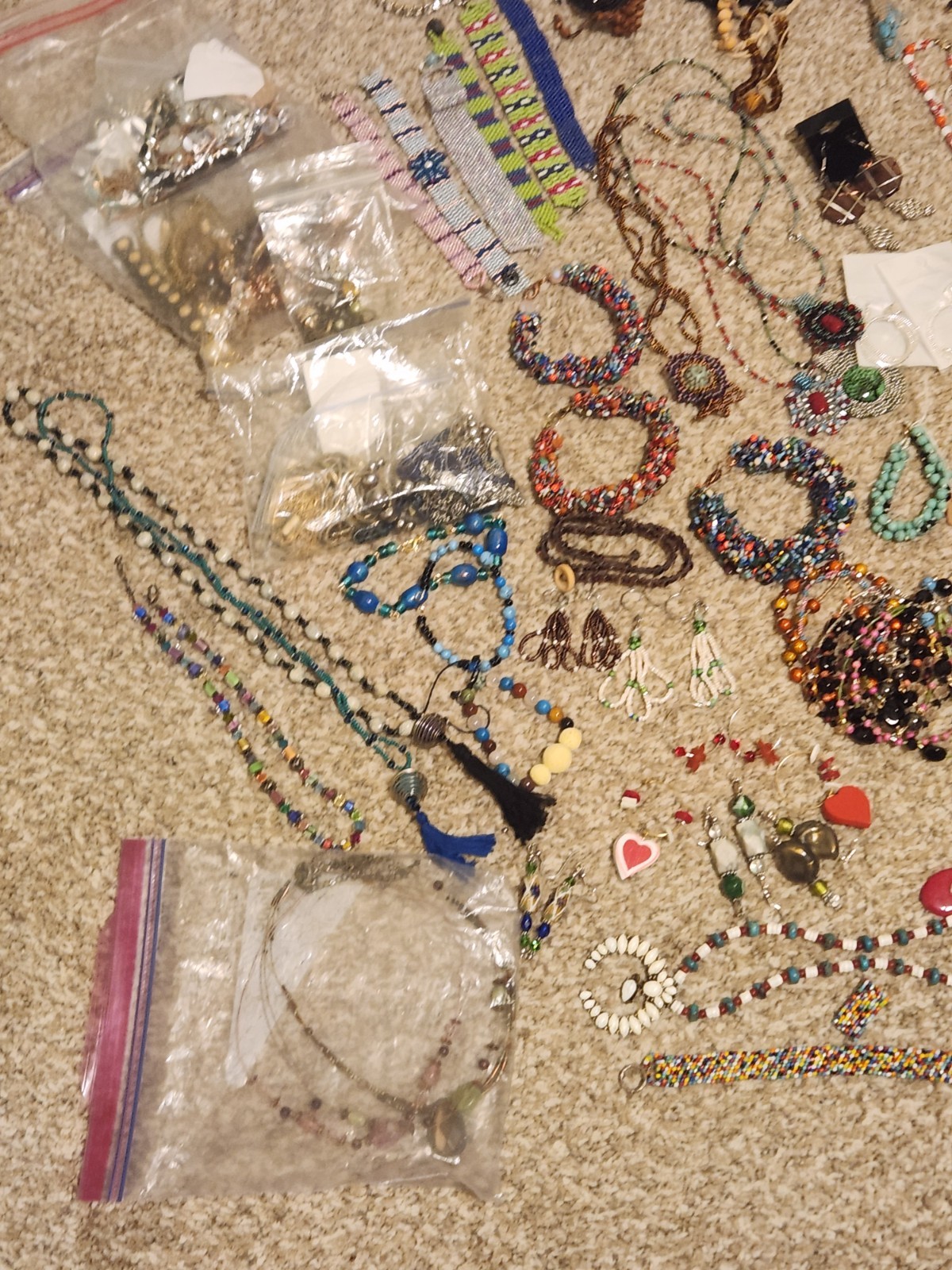 Bracelet Earring Necklace Closeout 5# Lot Beaded Chain Artisan/Store Stone Glass