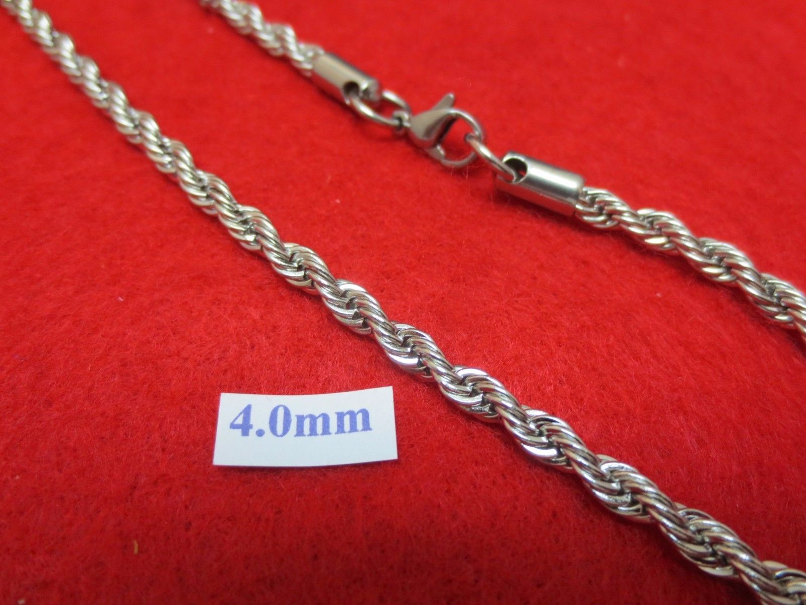 16″-30″ 2.5/3/4/5mm STAINLESS STEEL SILVER/ GOLD ROPE CHAIN NECKLACE USA SELLER