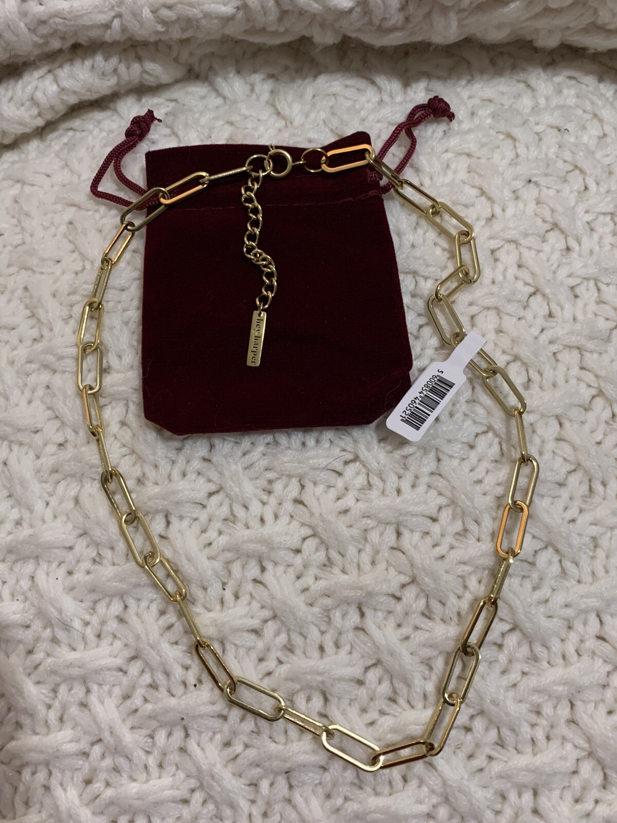 NWT 🌺 Hey Harper ‘Boss’ Gold Paperclip Chain Necklace (Length: 41cm-46cm) $85