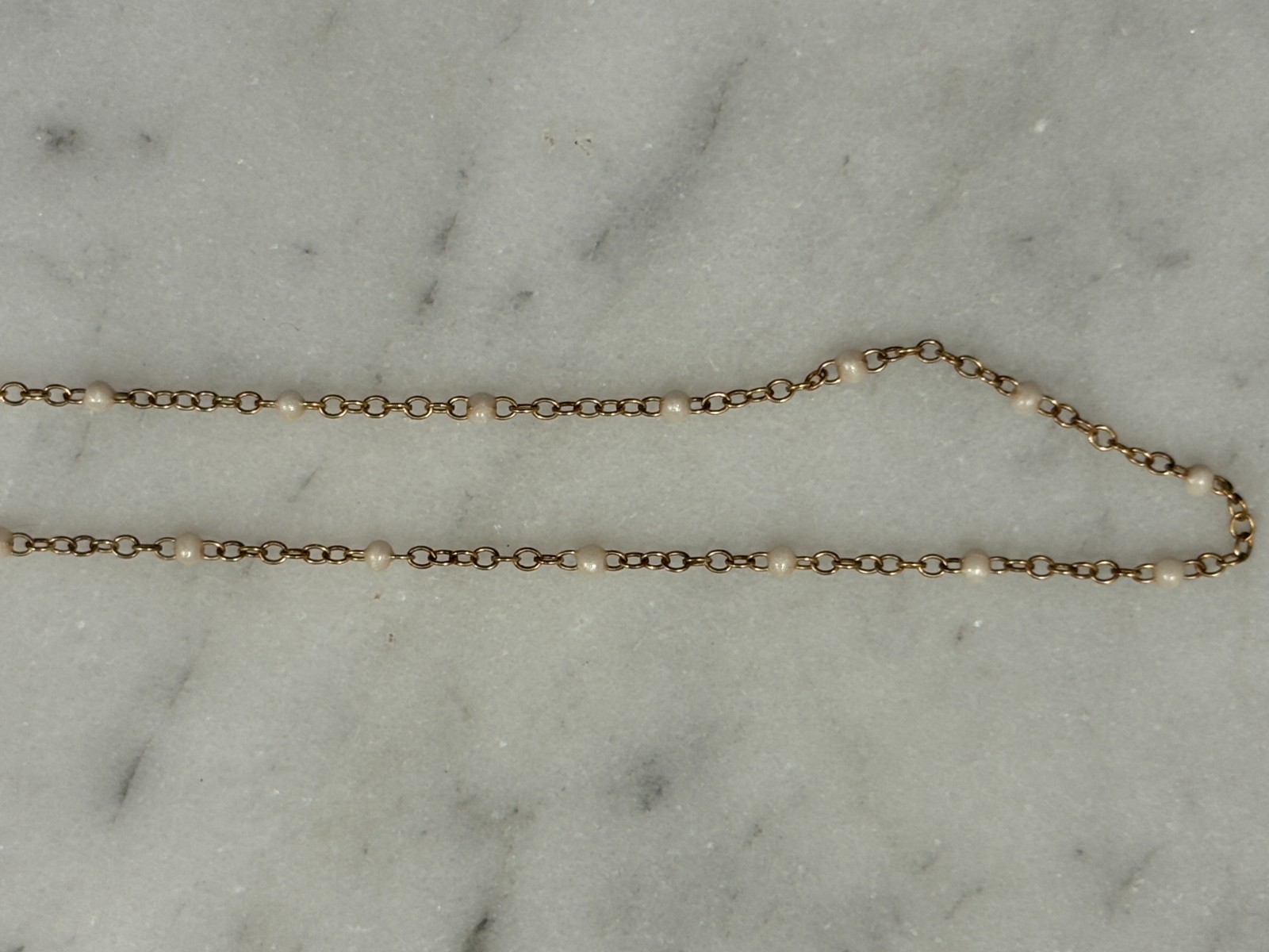 Enewton choker simplicity chain gold – pearl 2mm (15in length)