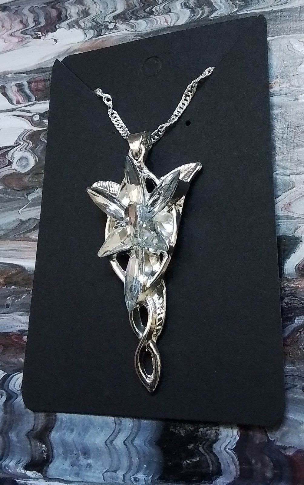 Lord Arwen Evenstar Necklace LOTR Cosplay, Gift Bag