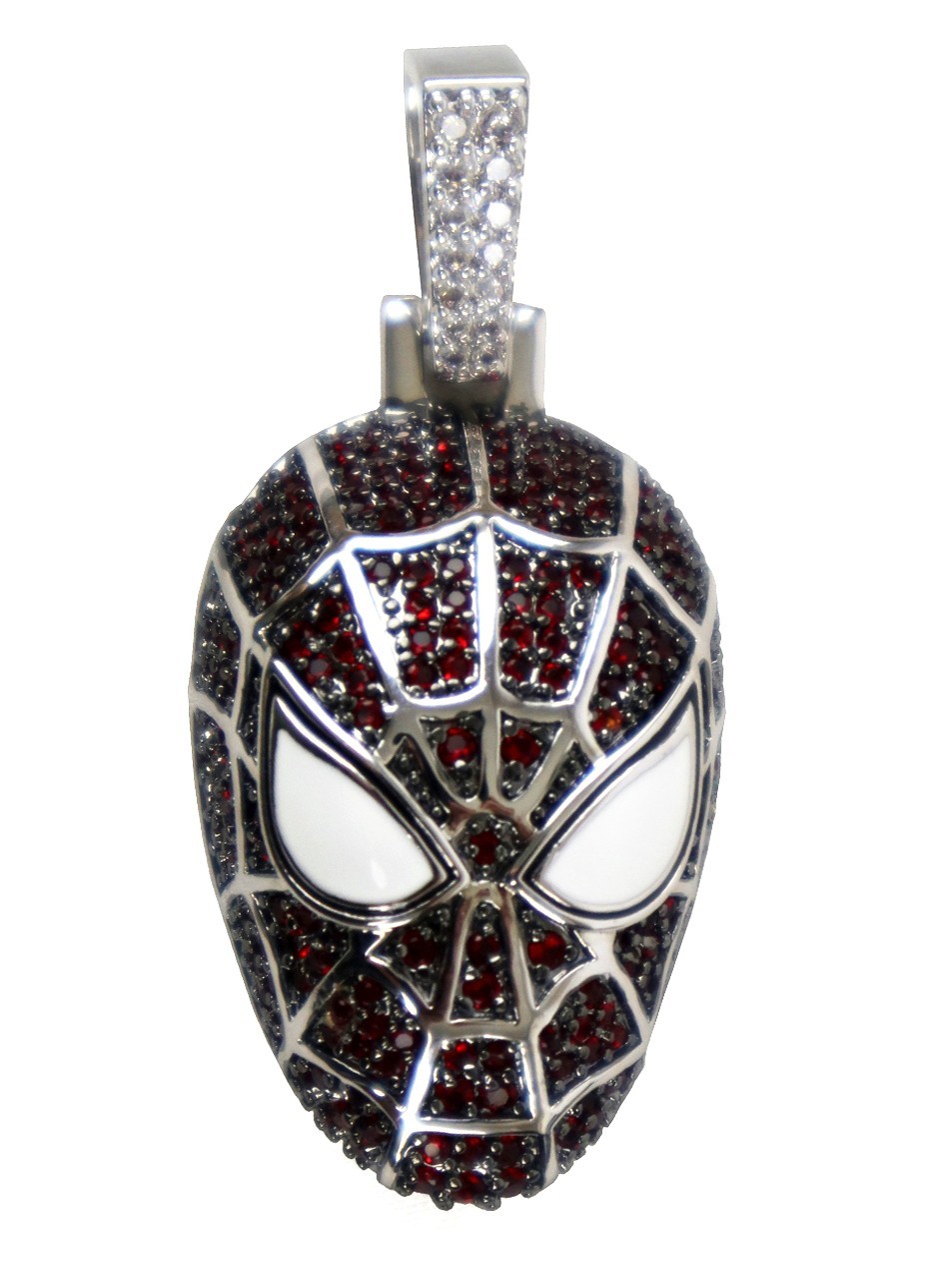 GLD Spider-Man 18k White Gold Plated Necklace Pendant Marvel Comics New In Box