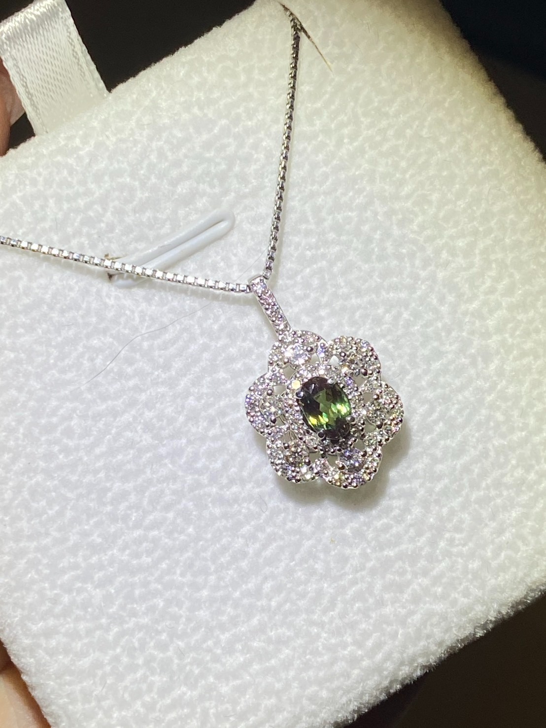 [jerseychou] Natural alexandrite 0.45 ct ,pt850~pt950 , TGC