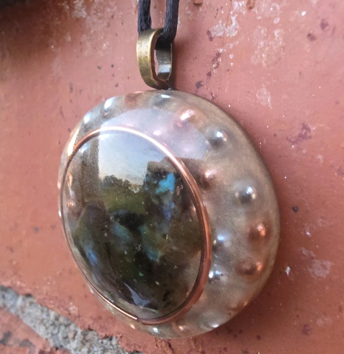 Labradorite Orgonite Orgone Energy Pendant Necklace Spiritual Intuition Psychic