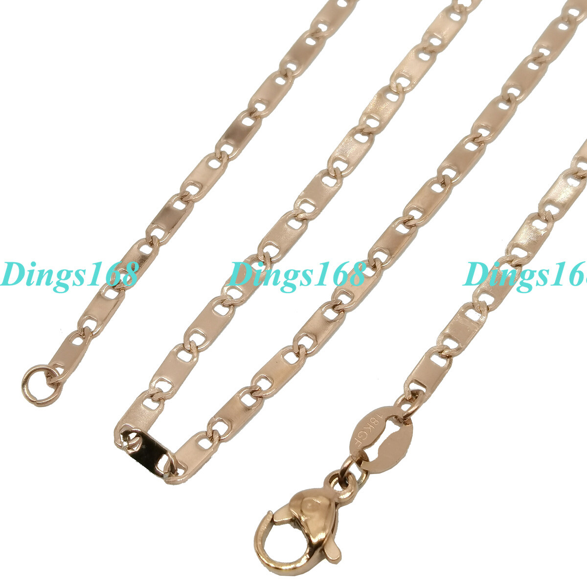 18K Rose Gold Filled Italian Necklace Chain 1mm/2mm/3mm Wide*16″/18″/20″/22″/24″
