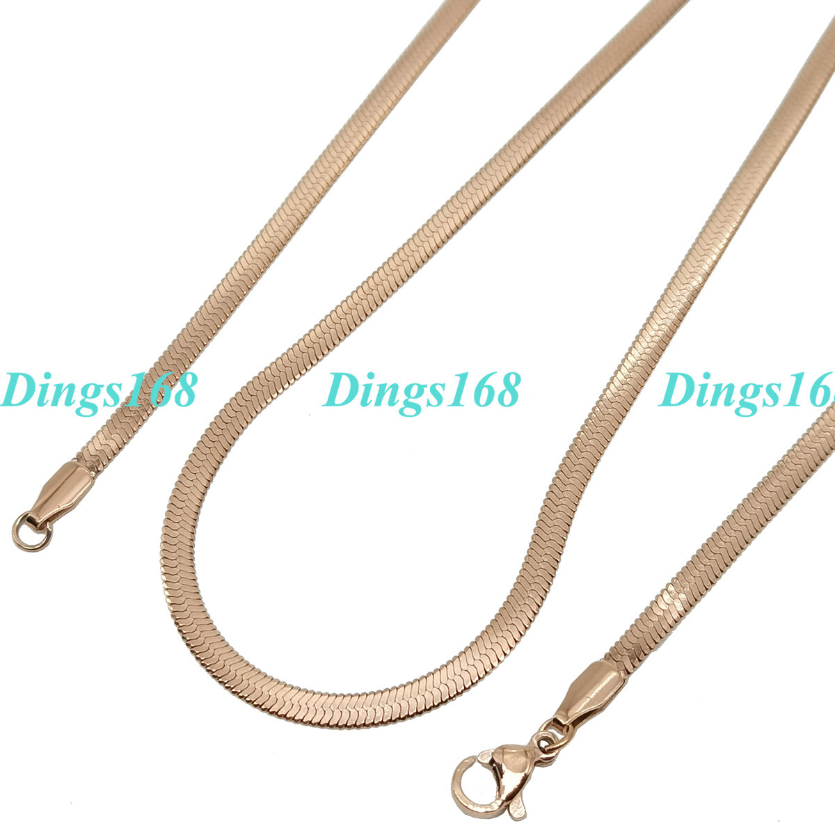 18K Rose Gold Filled Italian Necklace Chain 1mm/2mm/3mm Wide*16″/18″/20″/22″/24″