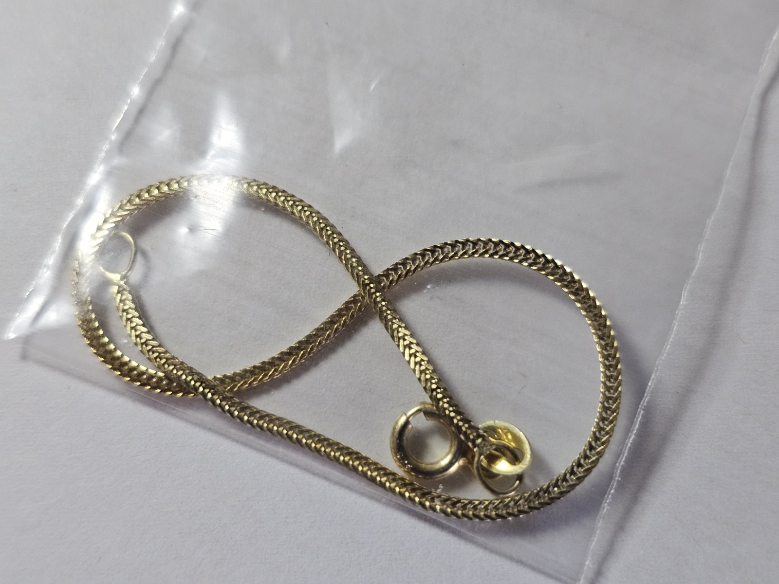 14K Yellow Gold Plated 925 Snake Chain Necklace Spring Ring Clasp No Stone