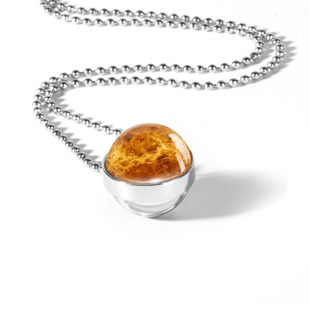 Ball Shape Pattern Pendant Necklaces Women Fashion Jewelry Craft Making Necklace