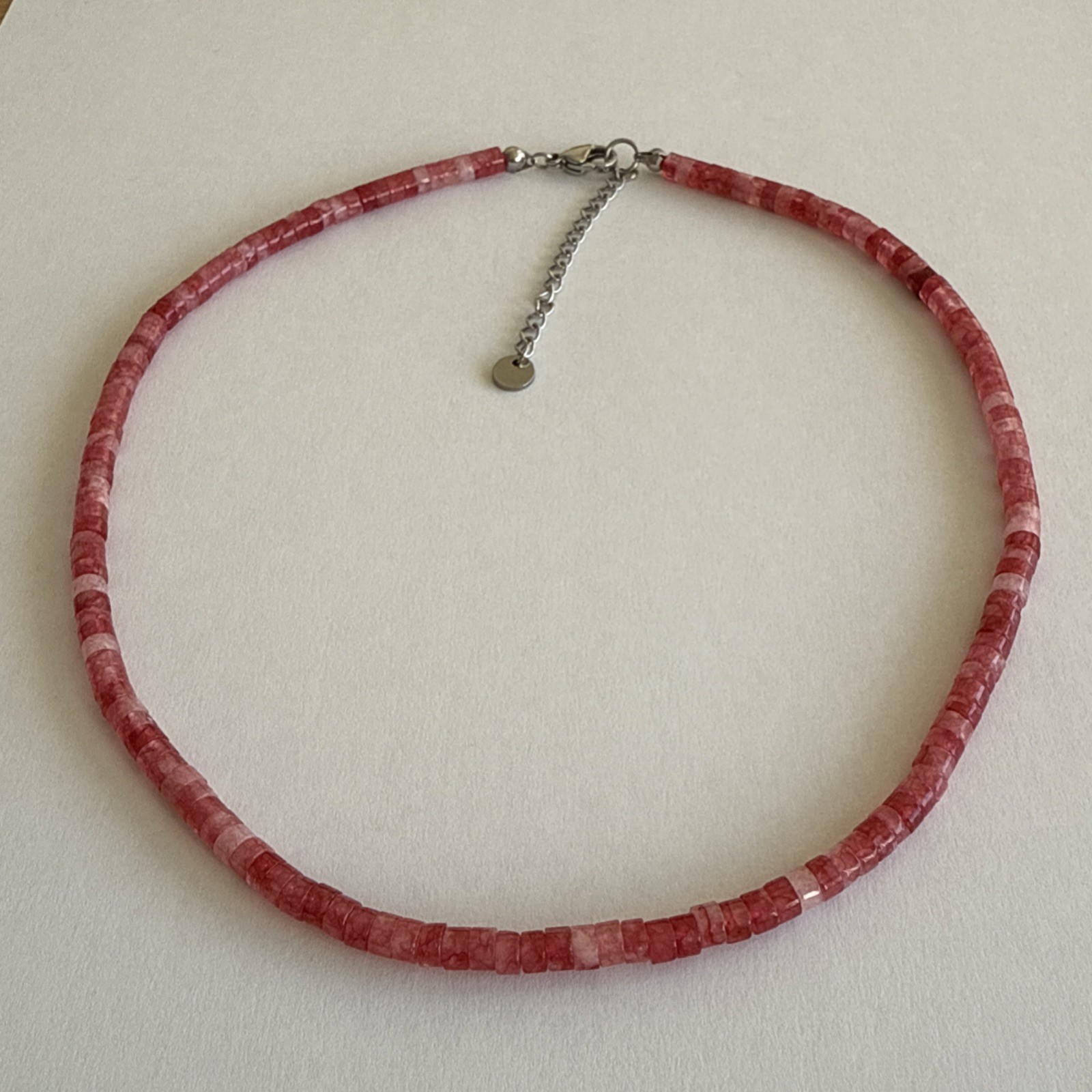 Women’s men’s natural stone stainless steel handmade fashion strong necklace her