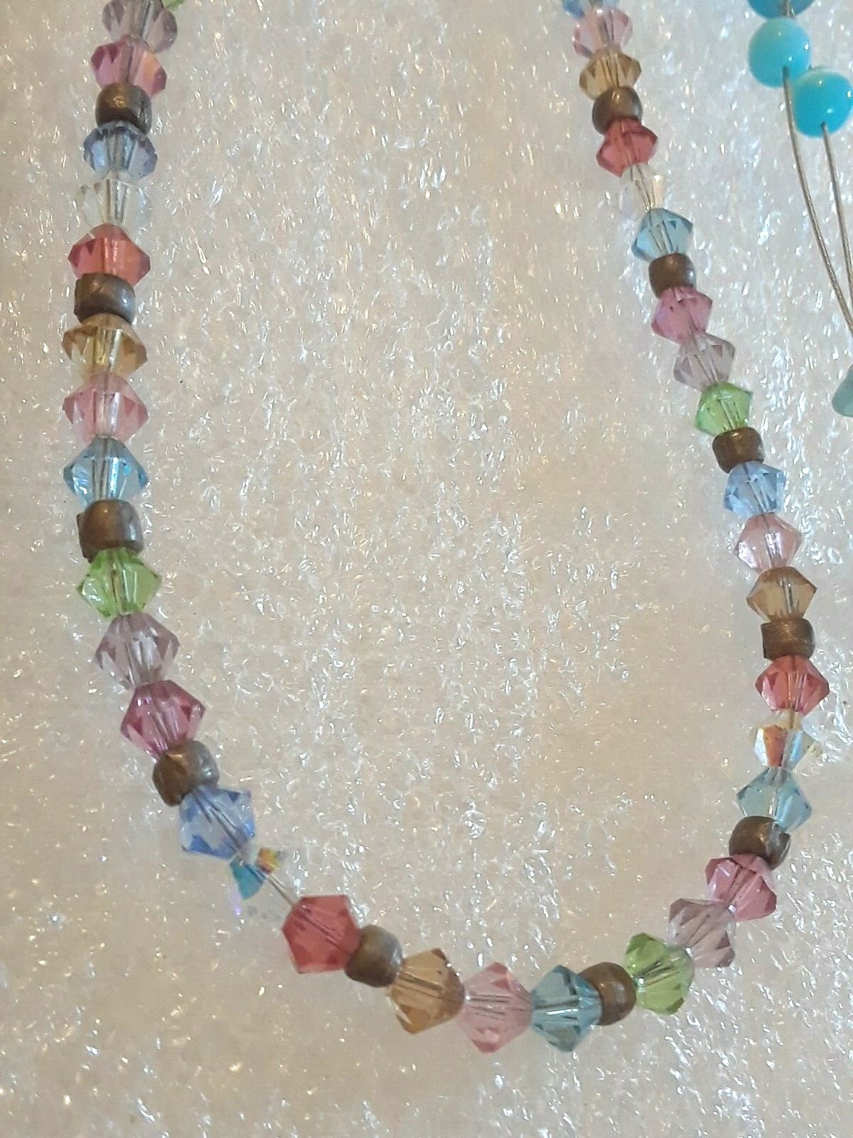 Beaded necklaces. Multi-color crystal beads, blue moon glow. You get all 5