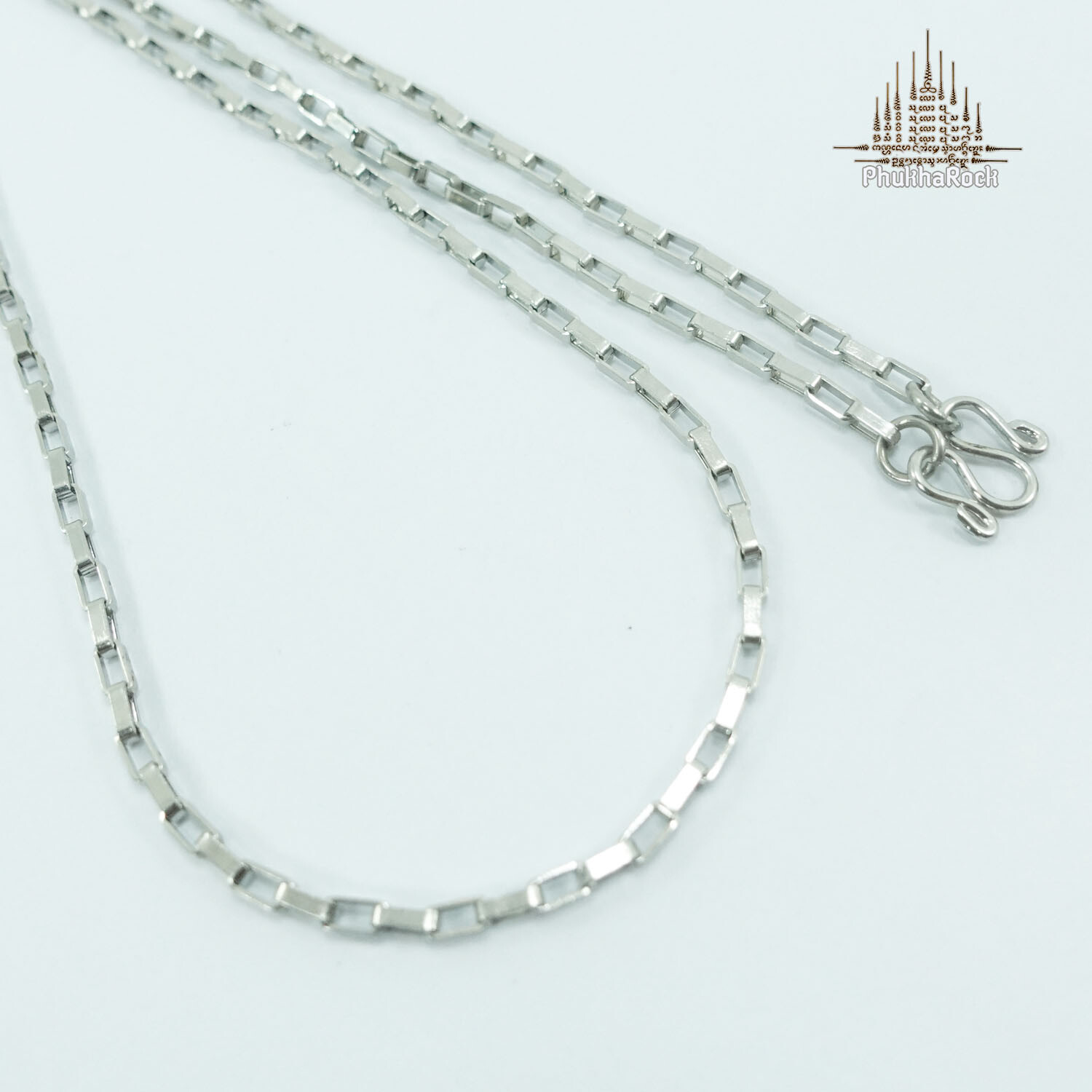 C29 Stainless Steel Rolo box Chain Necklace for phra thai amulet pendant