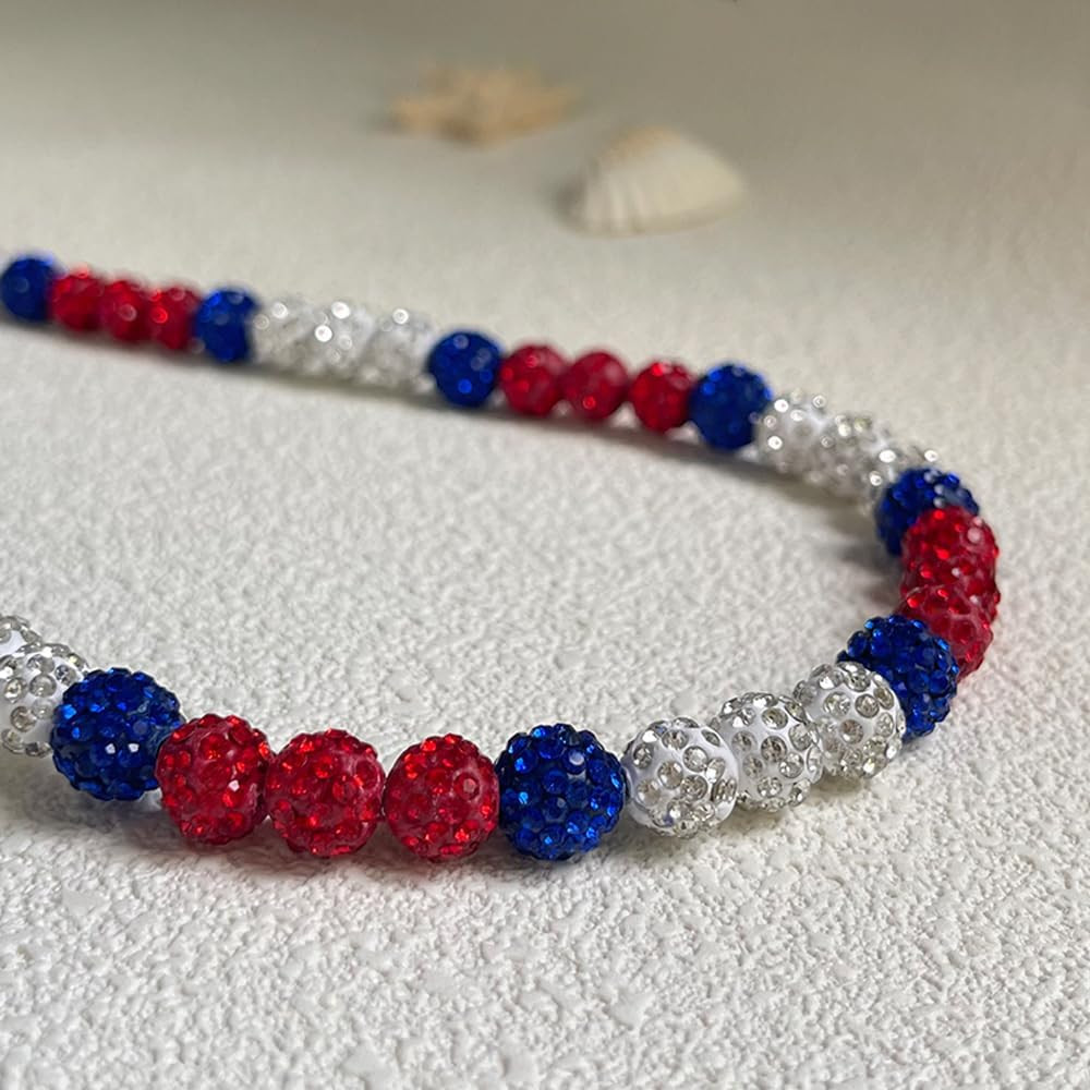 Baseball Necklace 16in/19in/22in Baseball Bling Drip Necklaces Rhinestone Clay B
