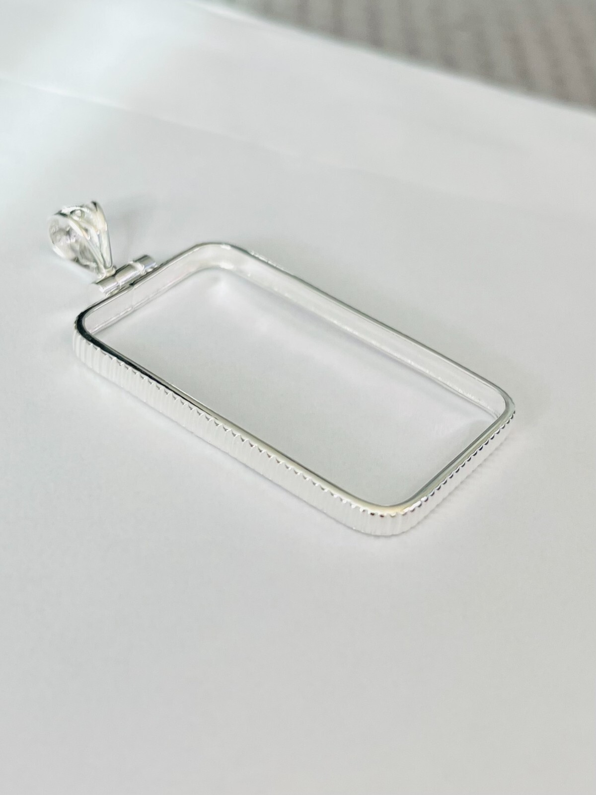 Sterling silver screw top Bezel frame For 1 oz ounce Credit Suisse Gold Bar