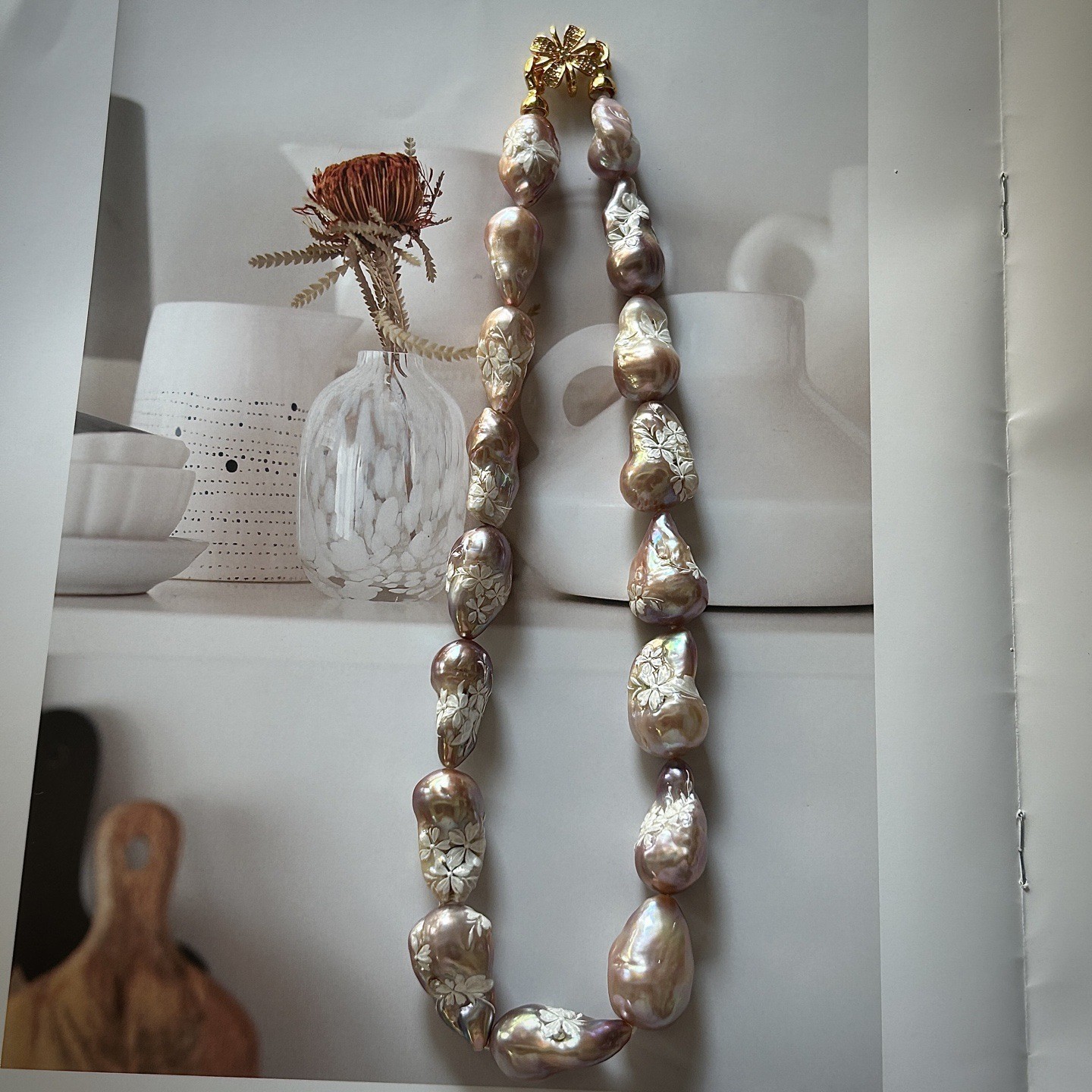 16-20″ Baroque Pearl Necklace Natural Freshwater Purple Pearl Handmade 9-10mm