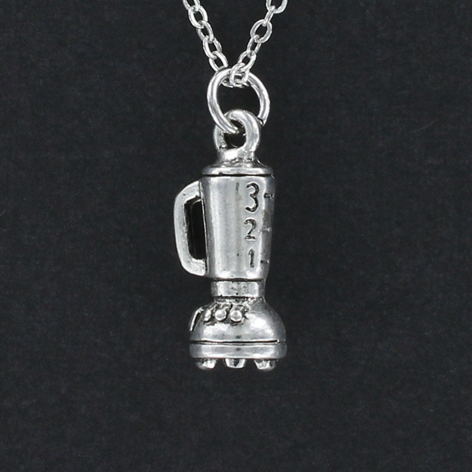 BLENDER Necklace on Chain – Pewter Kitchen Food Cook Chef Bartender Margarita