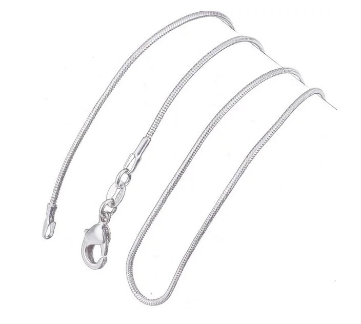 925 Sterling Silver Snake Chain Necklace 1MM 16, 18, 20, 22, 24 Inch – SALE