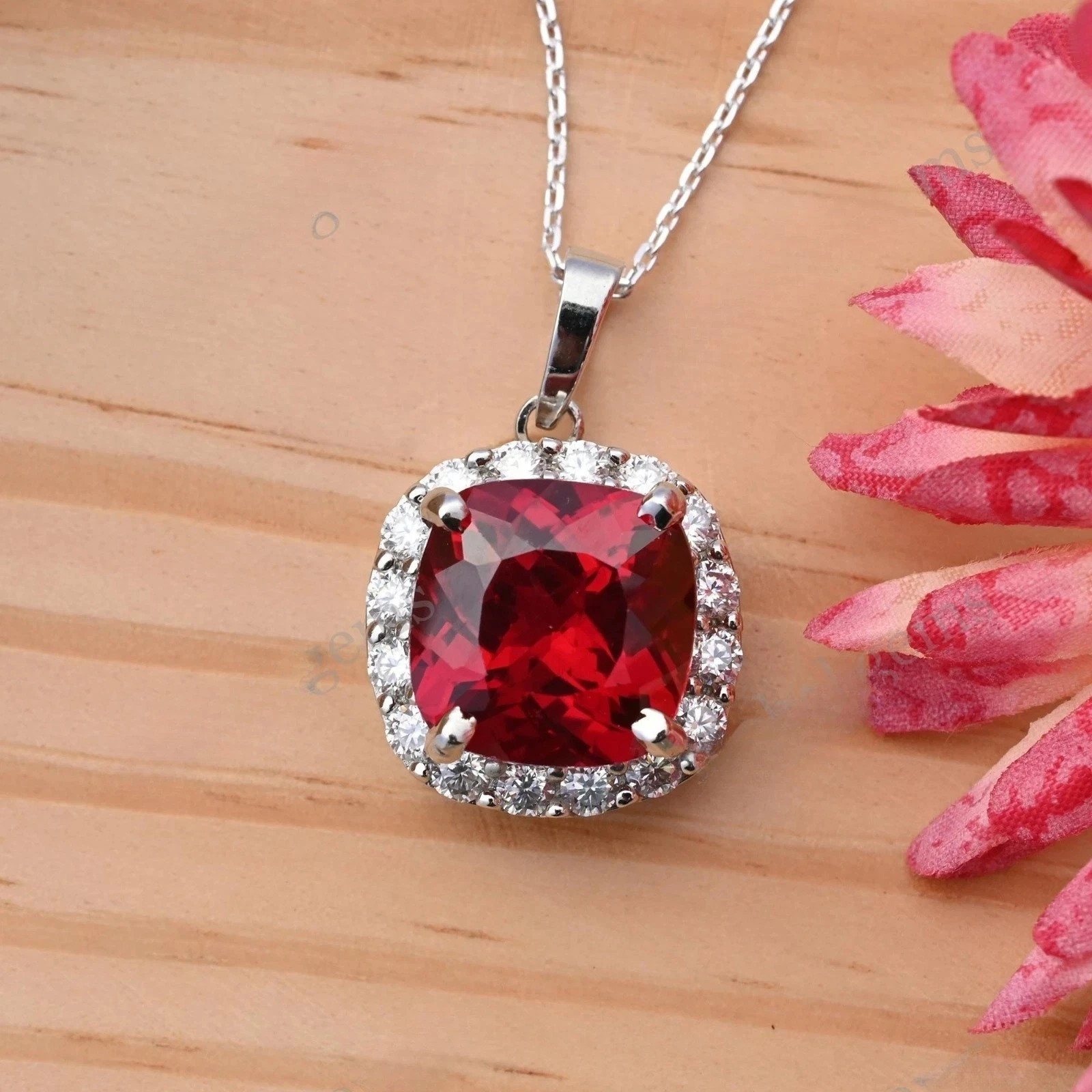 24.25 Ct Certified Natural Red Ruby Pendant–925 Silver Luxury Jewelry With Chain