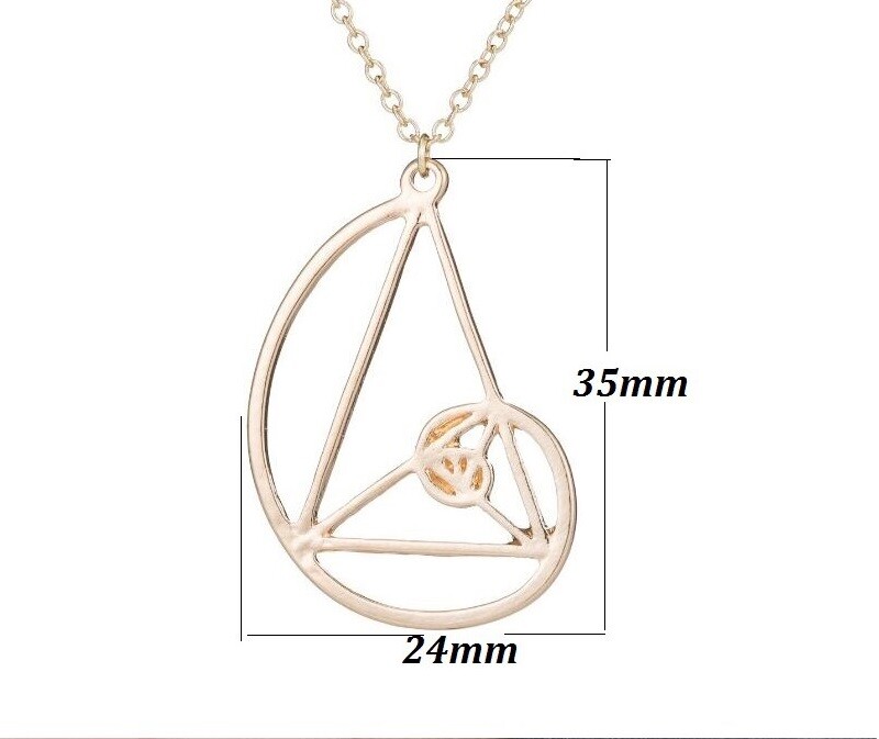 Fibonacci Spiral / Golden Ratio Sacred Geometry Silver or Gold Pendant Necklace