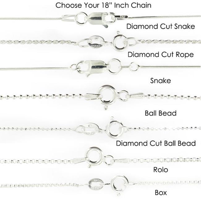 925 Sterling Silver Monogram Personalized Necklace Pick any Chain Style
