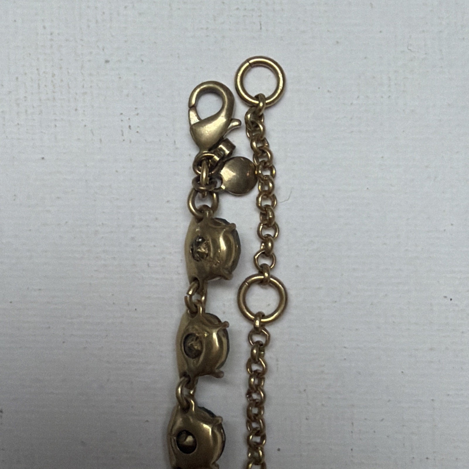 Ann Taylor Clear Colorless”Stones” And Gold Tone Statement Necklace*